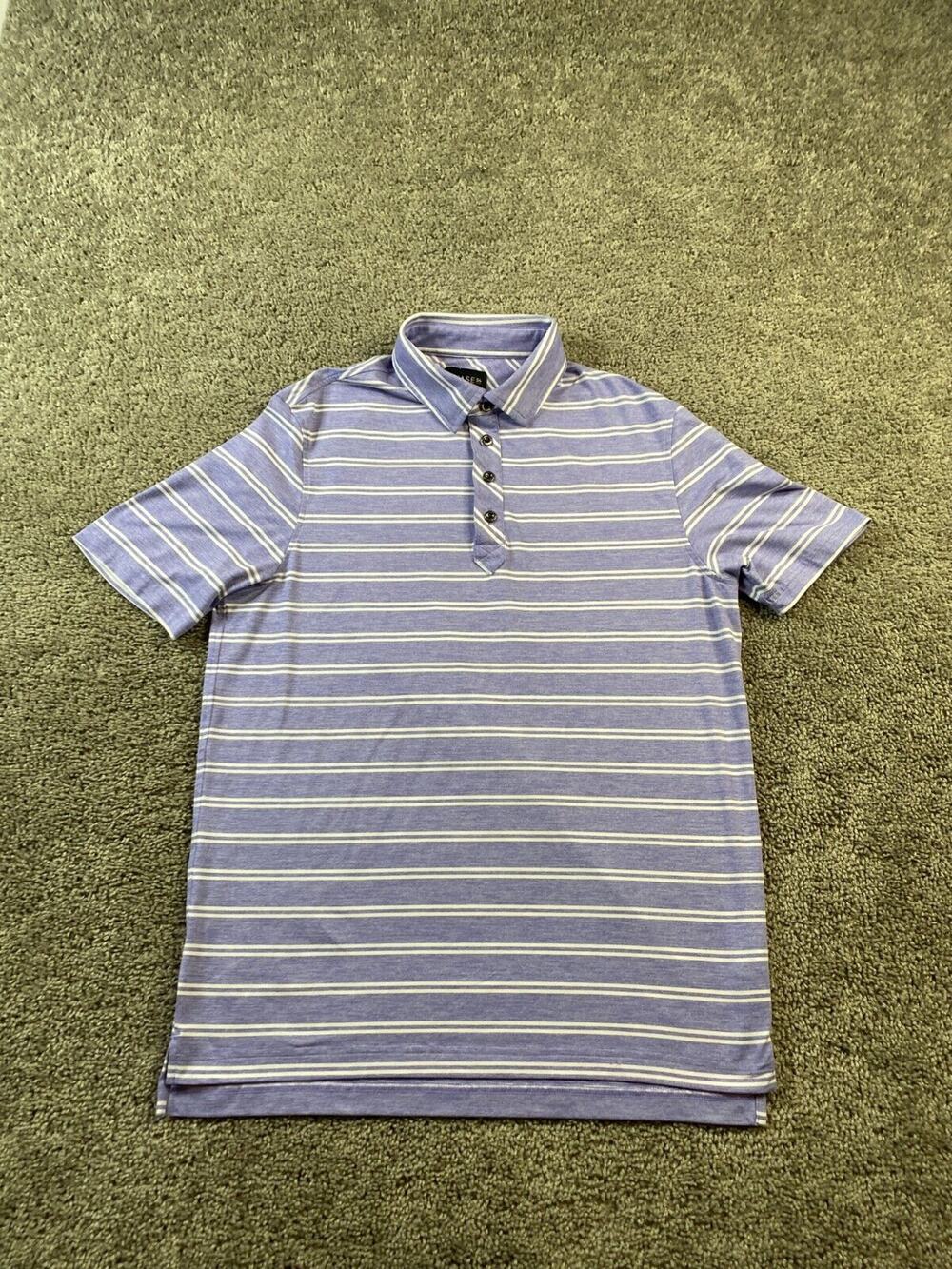Chase 54 Polo Shirt Mens Large Purple White Golf Golfer Golfing Lightweight